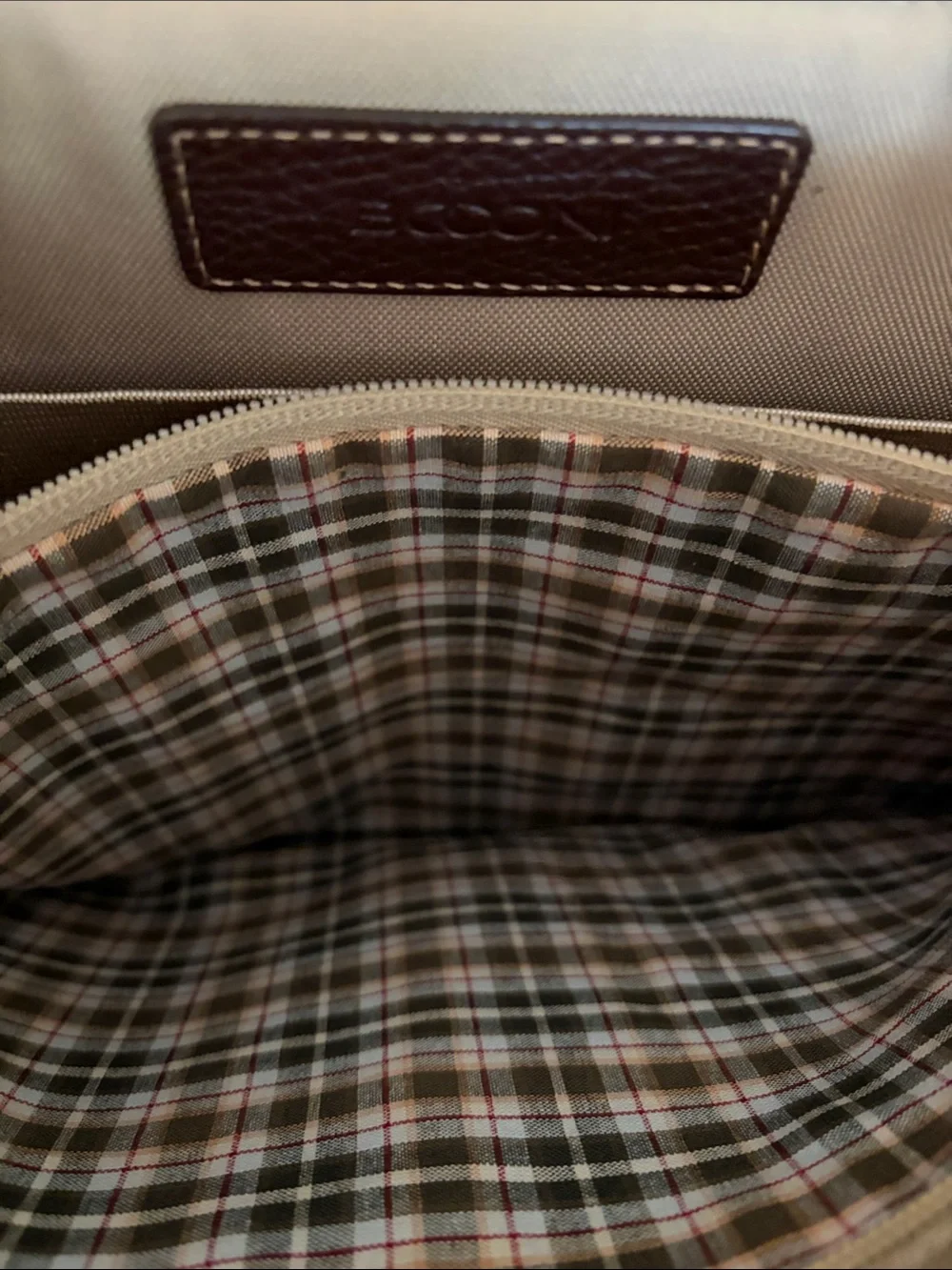 Boconi Tyler Tumbled Brokers Bag Color Coffee Italian Pebbled Leather EXCELLENT